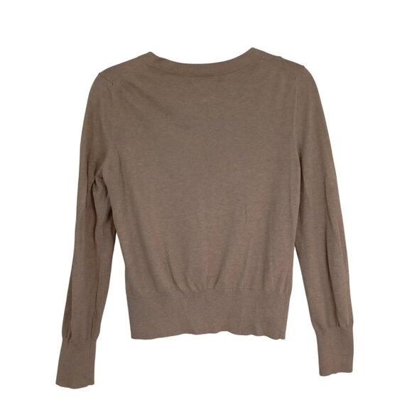 Banana Republic Cardigan Sweater Size M Beige Long-Sleeve Button-Front Womens - Picture 9 of 11